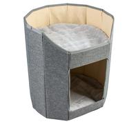 Duvo+ Cat House Greta Gray 36X26X39 Cm For Cats 2 Sleeping Places Foldable
