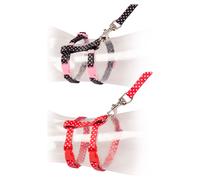 White ball cat leash and harness Duvoplus