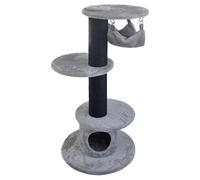Duvo+ Cat Tree Giorgia Gray/Black For Cats, 60X60X120 Cm, With Hammock