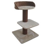 Duvo+ Cat Tree Gloria 60X60X100Cm Beige/Orange For Cats, 2 Sleeping Areas