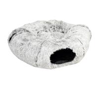 Duvo+ Cat Tunnel & Donut Bed Snug Light Gray, 80x80 Cm, Super Soft, Foldable