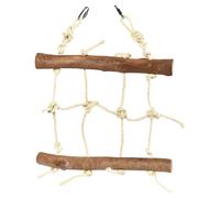 Duvo+ Climbing Net Java Wood Birds Brown 40X35X3 Cm Climbing Playing Sisal Rope