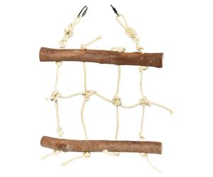Duvo+ Climbing Net Java Wood Birds Brown 40X35X3 Cm Climbing Playing Sisal Rope