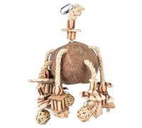Duvoplus, Coconut Jungle Pendant Willow Balls & Blocks Made of Wood, 35 x 20 x 15 cm, Wood, Birds