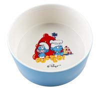 Duvo+ Dog Bowl 'The Smurfs' 1000Ml Ceramic White/Blue 16.5X16.5Cm