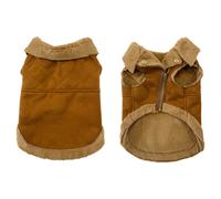 Duvo+ Dog Coat Quilt Stylish Suede Imitation Beige Dog Jacket Warm Fashionable