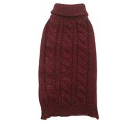 Duvo+ Dog Sweater Cozy Red, Warm & Snuggly, Knitted, Cable Pattern