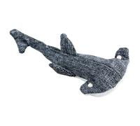 Duvo+ Dog Toy Eco Plush Hammerhead Shark Gray, 100% Recycled Material