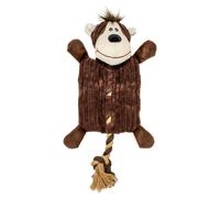 Duvo Dog Toy Monkey Brown 34X21X9Cm With Squeakers And Knot Rope