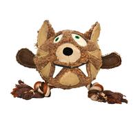 Duvo+ Dog Toy Plush Tiger 25Cm Durable With Rope For Healthy Teeth