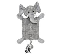 Duvo+ Dog Toy Zoo Friends Elephant Gray 39Cm With Squeakers & Knot Rope