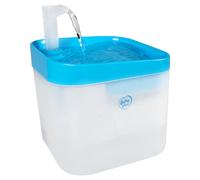Duvo+ Drinking Fountain Blue/White 1.8L For Dogs - Quiet, Filtered, 16.5 Cm