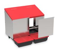 Duvo + Laying Red Galvanised 2er Set for Poultry 53x45,5x47,5cm