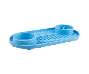 Duvo+ Lick Mat Multi Blue 32X16.5 Cm For Dogs - Dishwasher Safe, Non-Slip