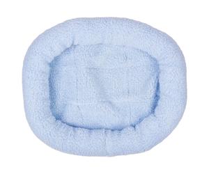 Duvo+ Oval Sheep Skin Bed Blue 40X45 Cm For Cats, Washable, Soft