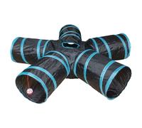 Duvo+ Play Tunnel Star Blue/Black For Cats, 100x25 Cm, Foldable & Fun