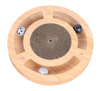 Duvo+ Scratching Board Fidgiwheel For Cats 33X33X4.5Cm With Play Ball & Catnip