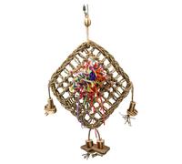 Duvo+ Seagrass Climbing Net For Birds 46X28X14Cm With Wooden Blocks & Toys