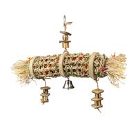 Duvo+ Seagrass Tube 35x46Cm Toy For Birds With Bell Climbing Snacks