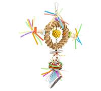Duvo+ Toy Straw Pendant Birds, Colorful Decoration, 35X20X5.5Cm, Cage Pendant