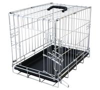 Duvo+ Wire Cage 1 Door 47X30X37 Cm Chrome For Dogs - Transport & Sleeping Area