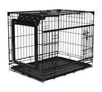 Duvo+ Wire Cage Topline Black For Dogs - Robust, Space-Saving, Safe