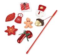 Duvo+ Xmas Cat Teaser Gift Box 40X6Cm With 8 Toys And Catnip