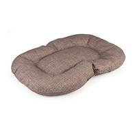 duvoplus, Chestnut Oval Stitched Cushion 81 x 55 x 8 cm Brown for Bed / Basket / Sofa / Teepee Brown / Dog
