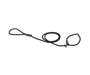 duvoplus, EXPLOR Forest Range Training Lead Made of Strong and Flexible Nylon with Leather Finish for Dogs, Size 170 cm/8 mm, Black, Ideal for Walking and Adventurous Expeditions