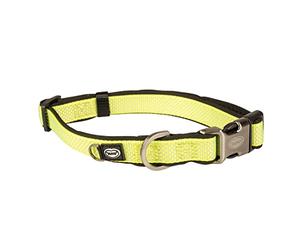 duvoplus, Ga me Explor North-Hundehalsband, komfortabel, modernes Design, Größe 40 - 65 cm, 25 mm, Neongelb, ideal für Spaziergänge und abenteuerliche Expeditionen
