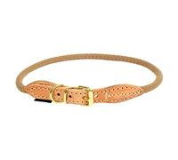 duvoplus, Halsband aus robustem und weichem Nylon mit Leder-Finish, Größe L - 57 - 61 cm/8 mm, Farbe: Taupe, ideal für Spaziergänge und abenteuerliche Expeditionen