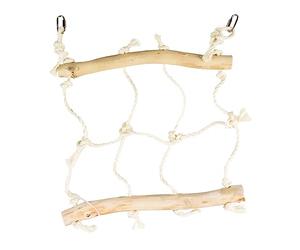 Duvoplus - Java Wood Climbing Net S, 40 x 35 x 3 cm, Brown
