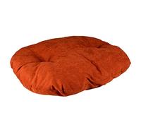 duvoplus, Oval Cushion Velvet Copper S - 66 x 48 x 6 cm, Red, Ecological 100% Recycled Filling, Non-Slip Bottom, Comfortable and Warm Sleeping Area for Dogs