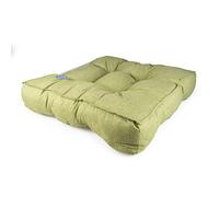 duvoplus, Square cushion 101 x 101 x 18 cm, green, 100% polyester, solidly padded inner cushion (PP padding), with zip and handle, machine washable cover, no buttons
