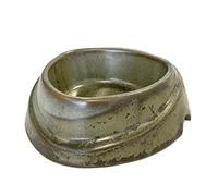 duvoplus, Stone UP Timber Futternapf, 200 ml, 11,5 x 11,5 x 6 cm, Weiß, Ständer aus Driftwood-Holz, glasierte Keramik, für Nassfutter, Trockenfutter und Wasser, spülmaschinengeeignet