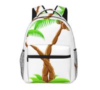 DUWAA 3d Palm Tree Print Rucksack Bag For Men Women High-Capacity Vacuum Backpack Multi-Layer Design Travel Backpack
