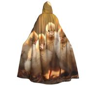 DUWAA A Brood of Chickens1 print Hooded Robe Halloween Cosplay Costume Robe Cloak Cape Wizard Raven Cosplay Costume