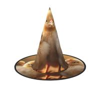 DUWAA A Brood Of Chickens1 Print Witch Hat, Wizard Hat Cosplay Accessories For Halloween Costume Party Masquerade Carnivals-3pcs