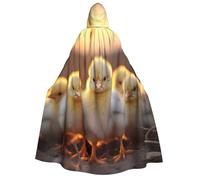 DUWAA A Brood of Chickens7 print Hooded Robe Halloween Cosplay Costume Robe Cloak Cape Wizard Raven Cosplay Costume