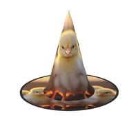 DUWAA A Brood Of Chickens7 Print Witch Hat, Wizard Hat Cosplay Accessories For Halloween Costume Party Masquerade Carnivals-3pcs