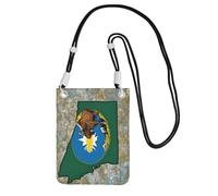DUWAA Abstract Montana Flag Map03 Print Small Crossbody Bags For Women Trendy, Phone Purse With Adjustable Strap,For Hiking Travel, Black, One Size