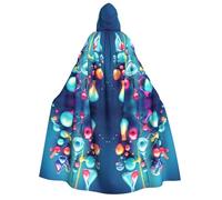 DUWAA Abstract Science Chemistry Illustration 3D print Hooded Robe Halloween Cosplay Costume Robe Cloak Cape Wizard Raven Cosplay Costume