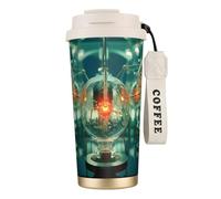 DUWAA Abstraction Biology Chemistry4 Print Stainless Steel Insulated Travel Coffee Mug, Camping Mug,Coffee Tumbler For Men Women