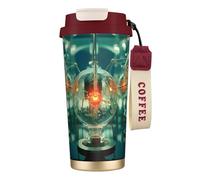 DUWAA Abstraction Biology Chemistry4 Print Stainless Steel Insulated Travel Coffee Mug, Camping Mug,Coffee Tumbler For Men Women