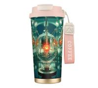 DUWAA Abstraction Biology Chemistry4 Print Stainless Steel Insulated Travel Coffee Mug, Camping Mug,Coffee Tumbler For Men Women