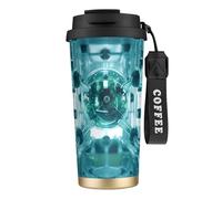 DUWAA Abstraction Biology Chemistry41 Print Stainless Steel Insulated Travel Coffee Mug, Camping Mug,Coffee Tumbler For Men Women