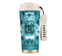 DUWAA Abstraction Biology Chemistry41 Print Stainless Steel Insulated Travel Coffee Mug, Camping Mug,Coffee Tumbler For Men Women