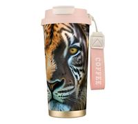 DUWAA African Animals Print Stainless Steel Insulated Travel Coffee Mug, Camping Mug,Coffee Tumbler For Men Women