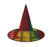 DUWAA African Style Patchwork 1 Print Halloween Witch Hat Costume Accessory Women Hats For Halloween Party Cosplay Accessories-2pcs