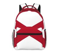 DUWAA Alabama State Flag Print Camping Backpack Gym Backpack With Adjustable Shoulder Straps Sturdy Work Bag Laptop Rucksack